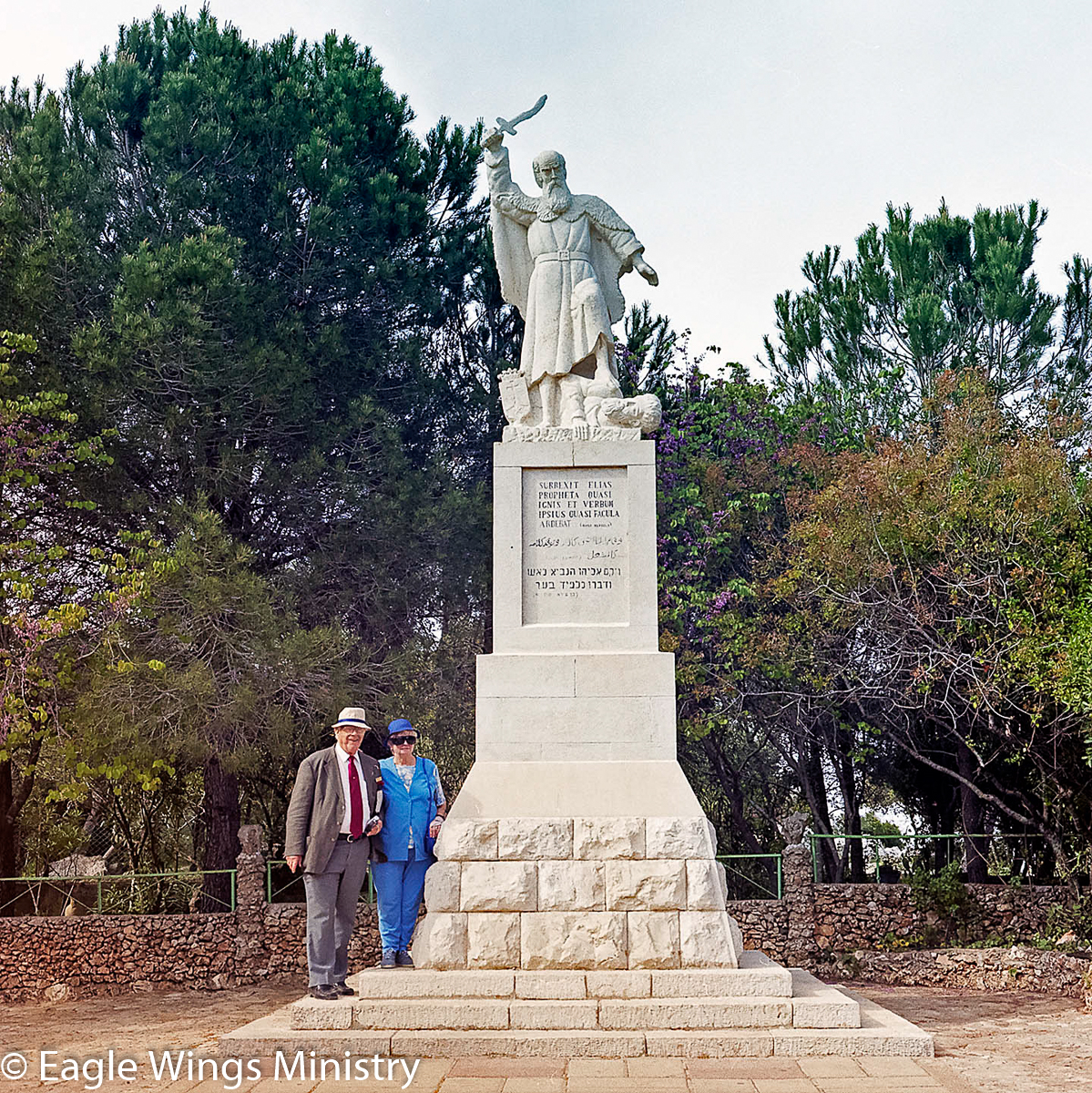 Statue of Elijah at Mount Carmel